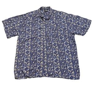 Vintage 80s Short Sleeve Button Up Shirt Expressions